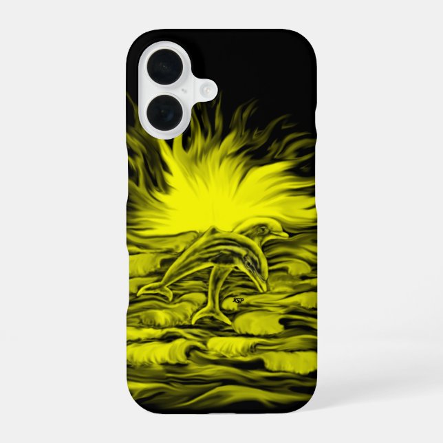 Dolphin pair in the Sunshine iPhone Case (Back)