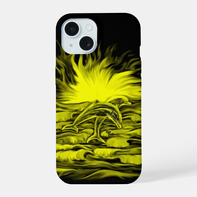 Dolphin pair in the Sunshine Iphone Case (Back)
