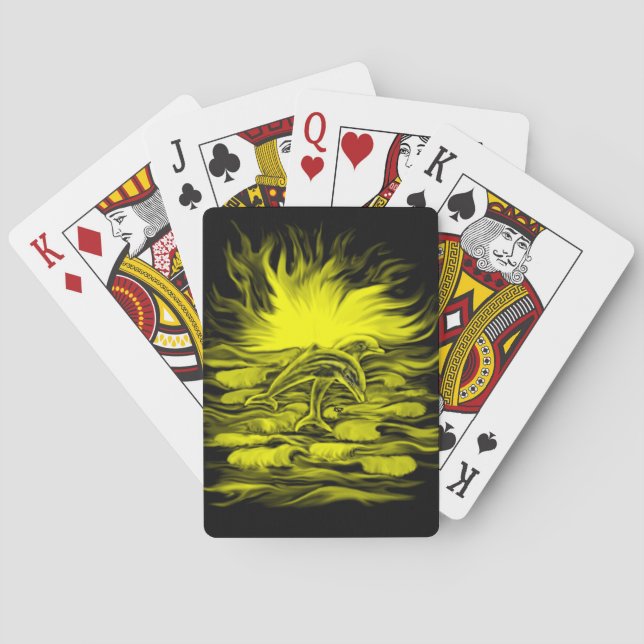 Dolphin pair in the Sunshine Poker Cards (Back)