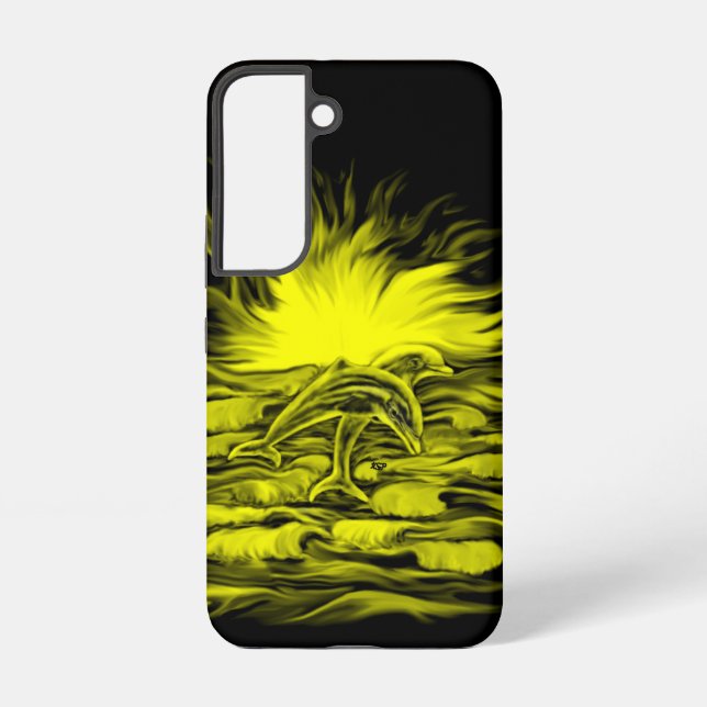 Dolphin pair in the Sunshine Samsung Galaxy Case (Back)