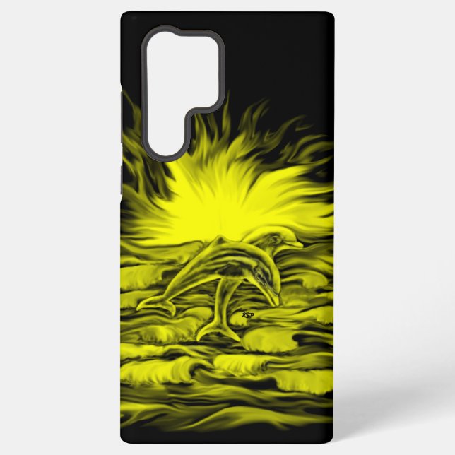 Dolphin pair in the Sunshine Samsung Galaxy Case (Back)