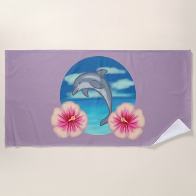 Dolphin Paradise Beach Towel (Front)