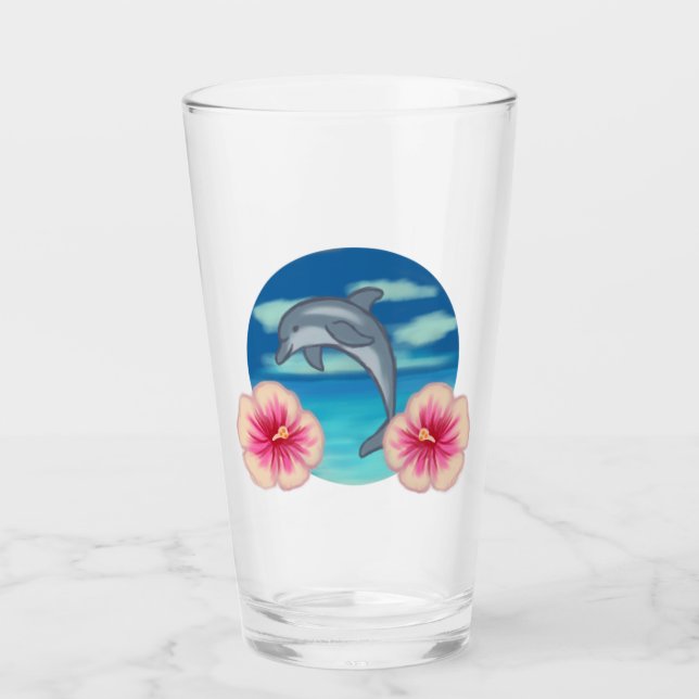 Dolphin Paradise Glass (Front)