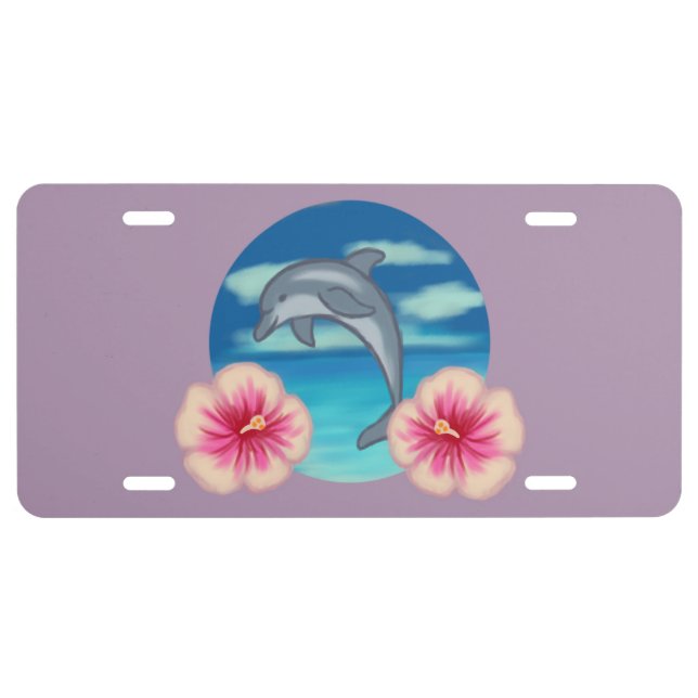 Dolphin Paradise License Plate (Front)