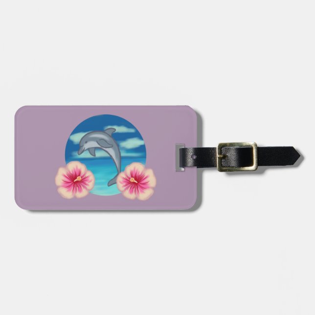 Dolphin Paradise Luggage Tag (Front Horizontal)