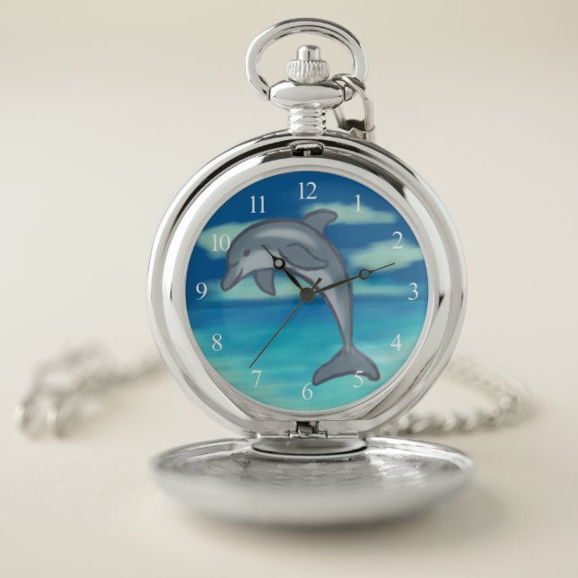 Dolphin Paradise Pocket Watch (Inside)
