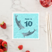 Dolphin Party Personalized Napkins (Insitu)