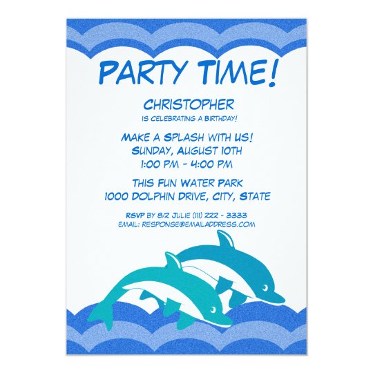 Dolphin Party Time Birthday Card