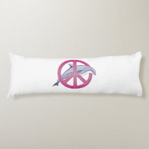 Dolphin Peace Pink Body Pillow