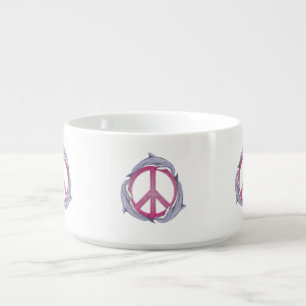 Dolphin Peace Pink Bowl