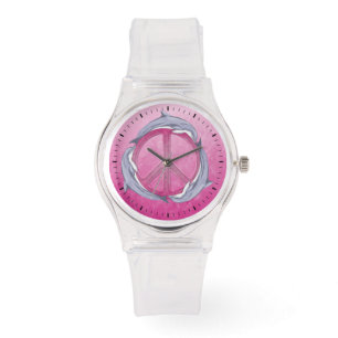 Dolphin Peace Pink Watch