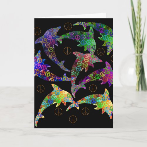 Dolphin Peace Pod Greeting Card