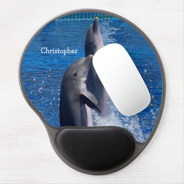 Dolphin Photography Design Gel Mouse Pad (Left Side)
