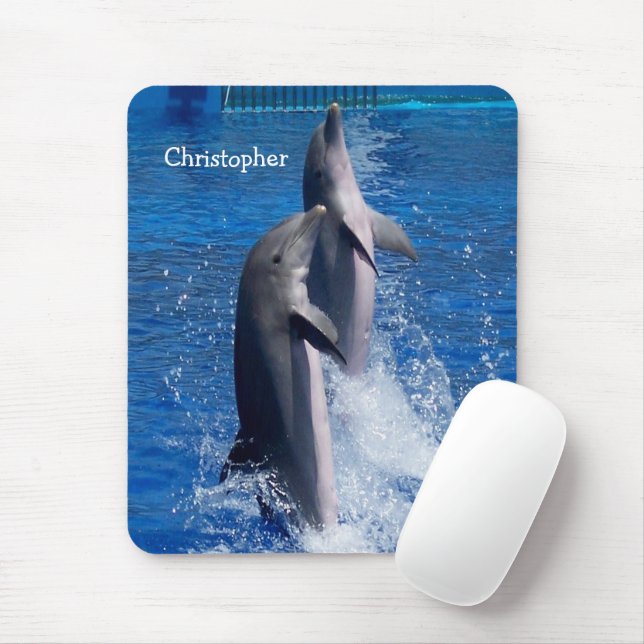 Dolphin Photography Design Mouse Pad (With Mouse)