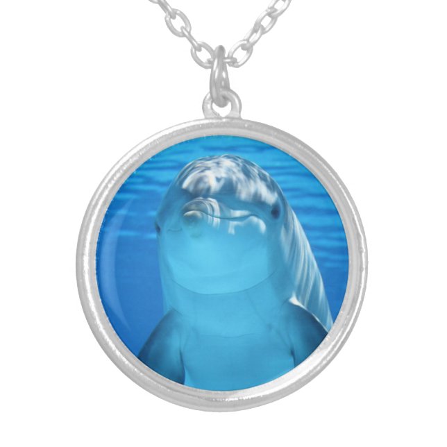 DOLPHIN PHOTOGRAPHY SILVER NECKLACE (Front)