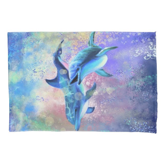 Dolphin Pillow Case (Front)