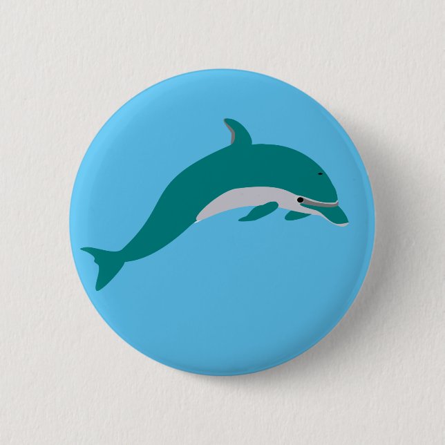 Dolphin Pinback Button (Front)