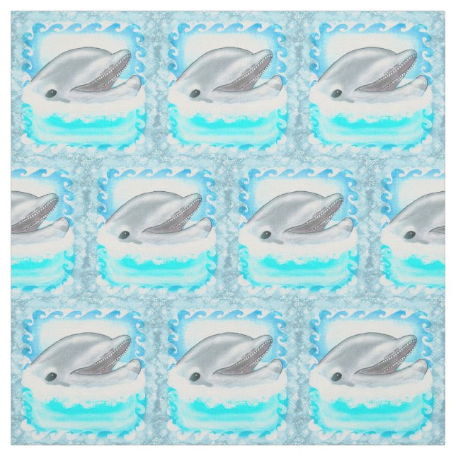 Dolphin Play Fabric (Swatch)