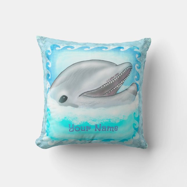 Dolphin Play  pillow (Front)