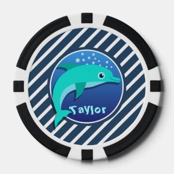 Dolphin.png Poker Chips by doozydoodles at Zazzle