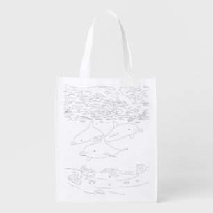 Dolphin Pod Adult Coloring Bag