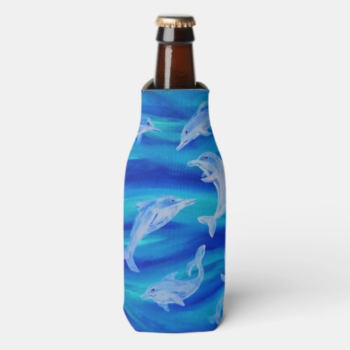 Dolphin Pod Bottle and Can Huggies Bottle Cooler