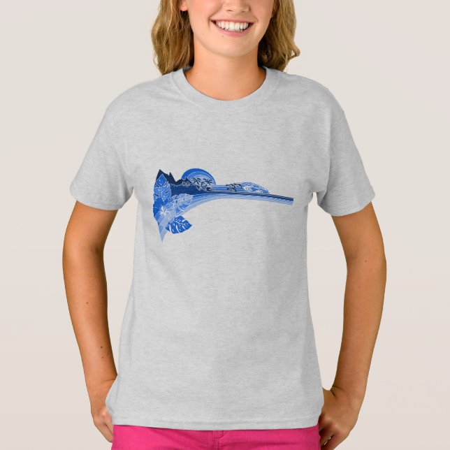 Dolphin Point Hawaiian Striped Band T-Shirt (Front)