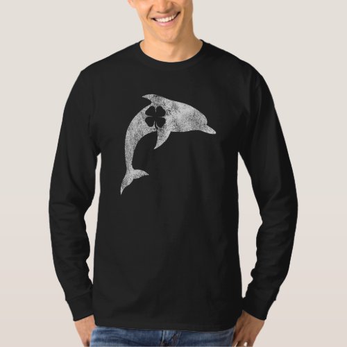 Dolphin Porpoise  St Patrick S Day Shamrock Clover T_Shirt