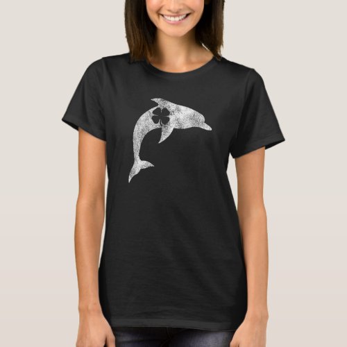 Dolphin Porpoise  St Patrick S Day Shamrock Clover T_Shirt