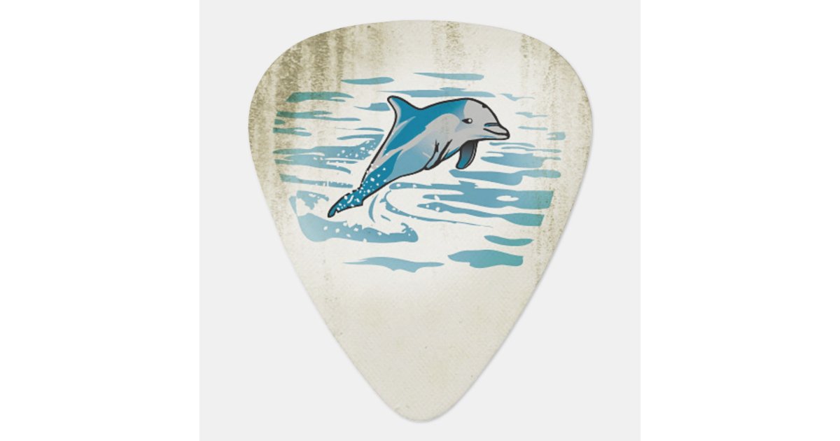 Dolphin Retro Guitar Pick Plectrum | Zazzle