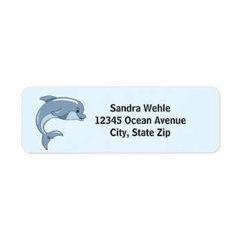 Dolphin Return Address Label by SjasisDesignSpace at Zazzle