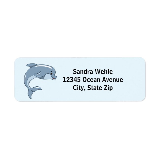  Dolphin Return Address Label