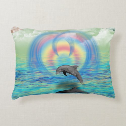 Dolphin Rising Accent Pillow