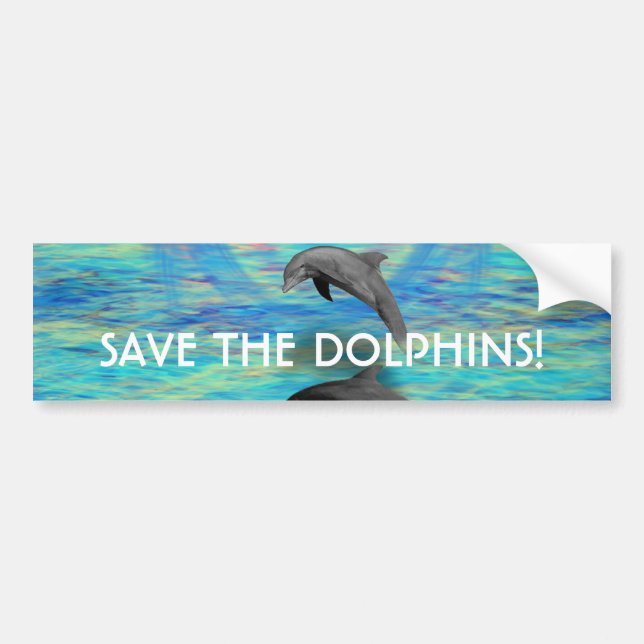Dolphin Rising Bumper Sticker (Front)