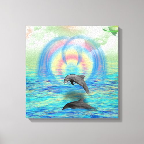 Dolphin Rising Canvas Print