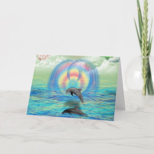 Dolphin Rising Card