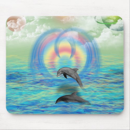 Dolphin Rising Mouse Pad