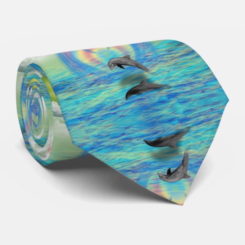 Dolphin Rising Neck Tie