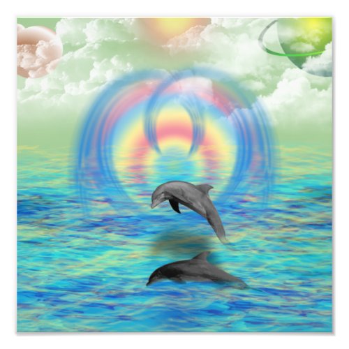 Dolphin Rising Photo Print