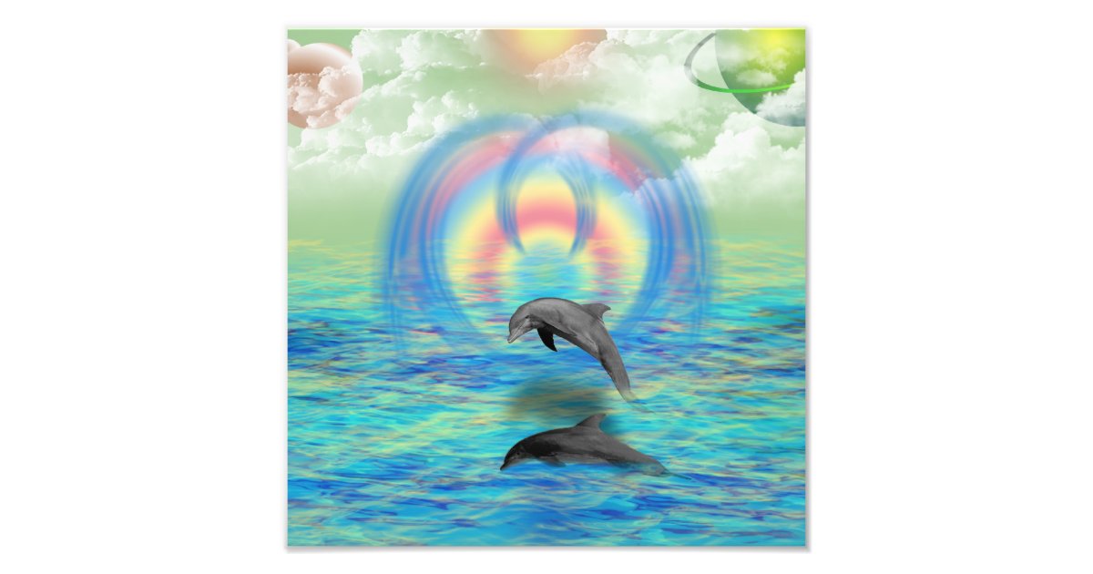 Dolphin Rising Photo Print