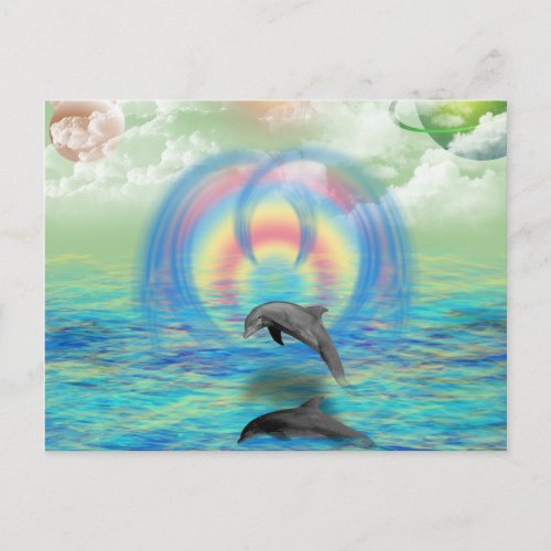 Dolphin Rising Postcard