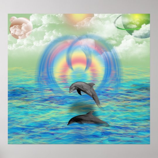 Dolphin Rising Poster | Zazzle.com