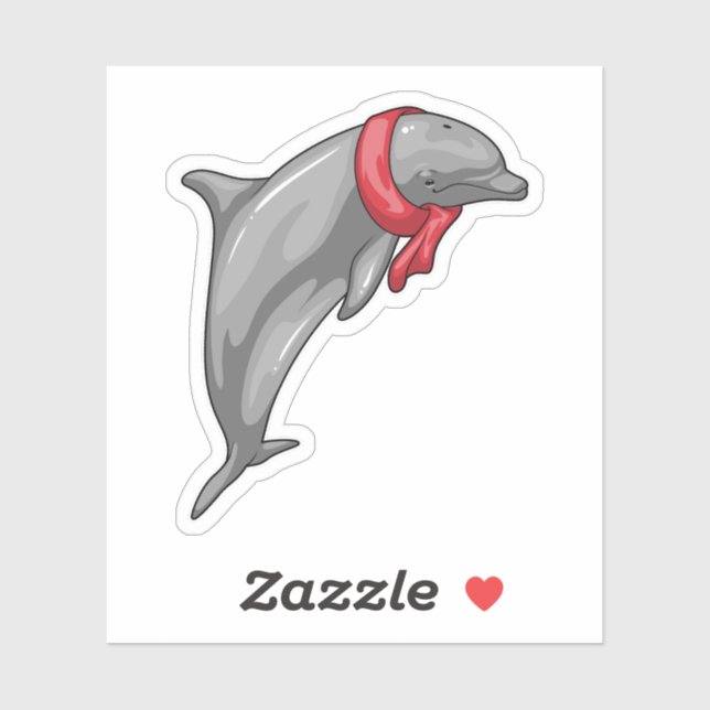 Dolphin Scarf Sticker (Sheet)
