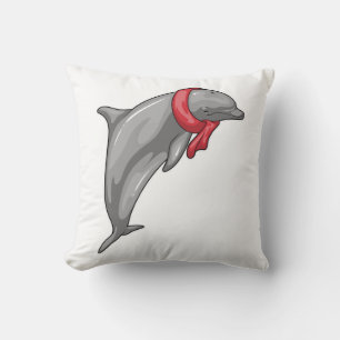 Dolphin Scarf Throw Pillow