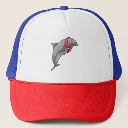 Dolphin Scarf Trucker Hat