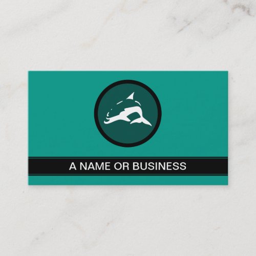 dolphin sea green bubble business card