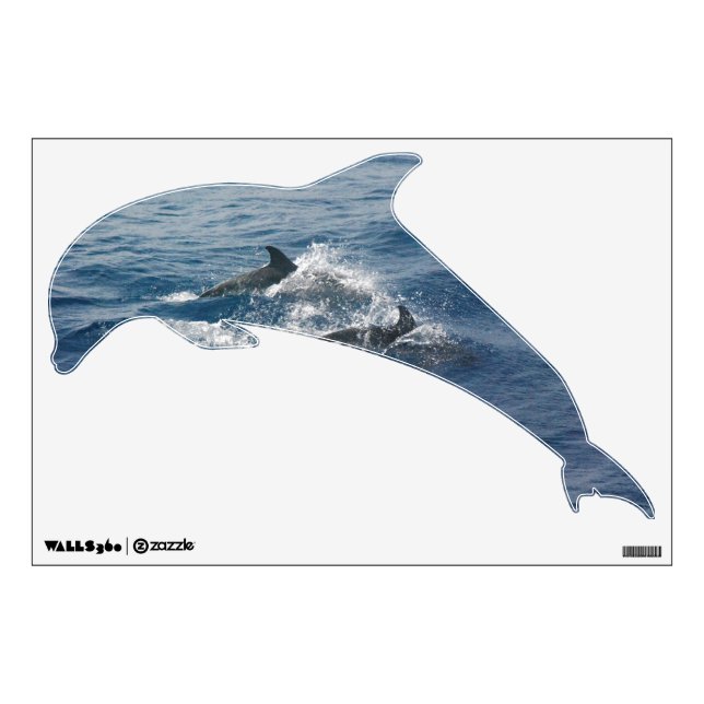 Dolphin Shaped Wall Decal (Front)