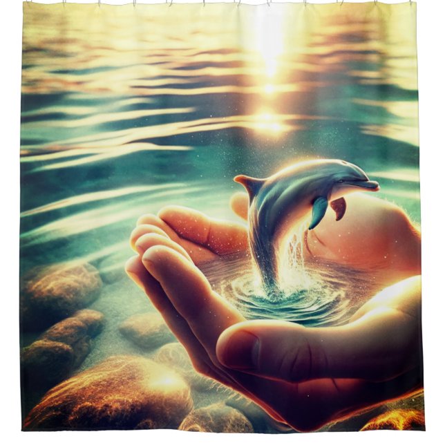Dolphin Shower Curtain (Front)