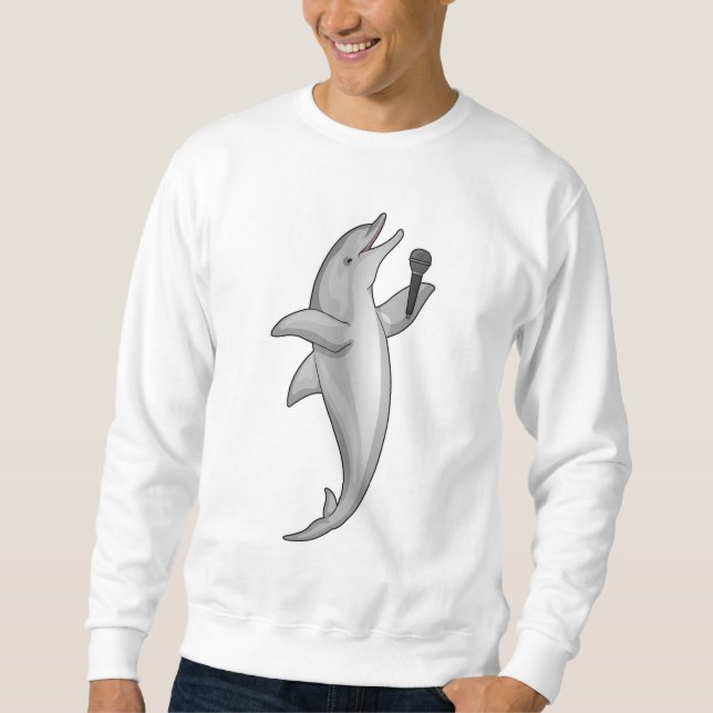 Dolphin Singer Microphone Sweatshirt (Front)