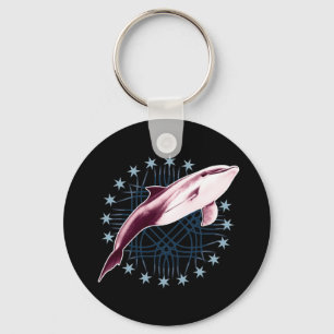 Dolphin Slick Graphic Design Keychain